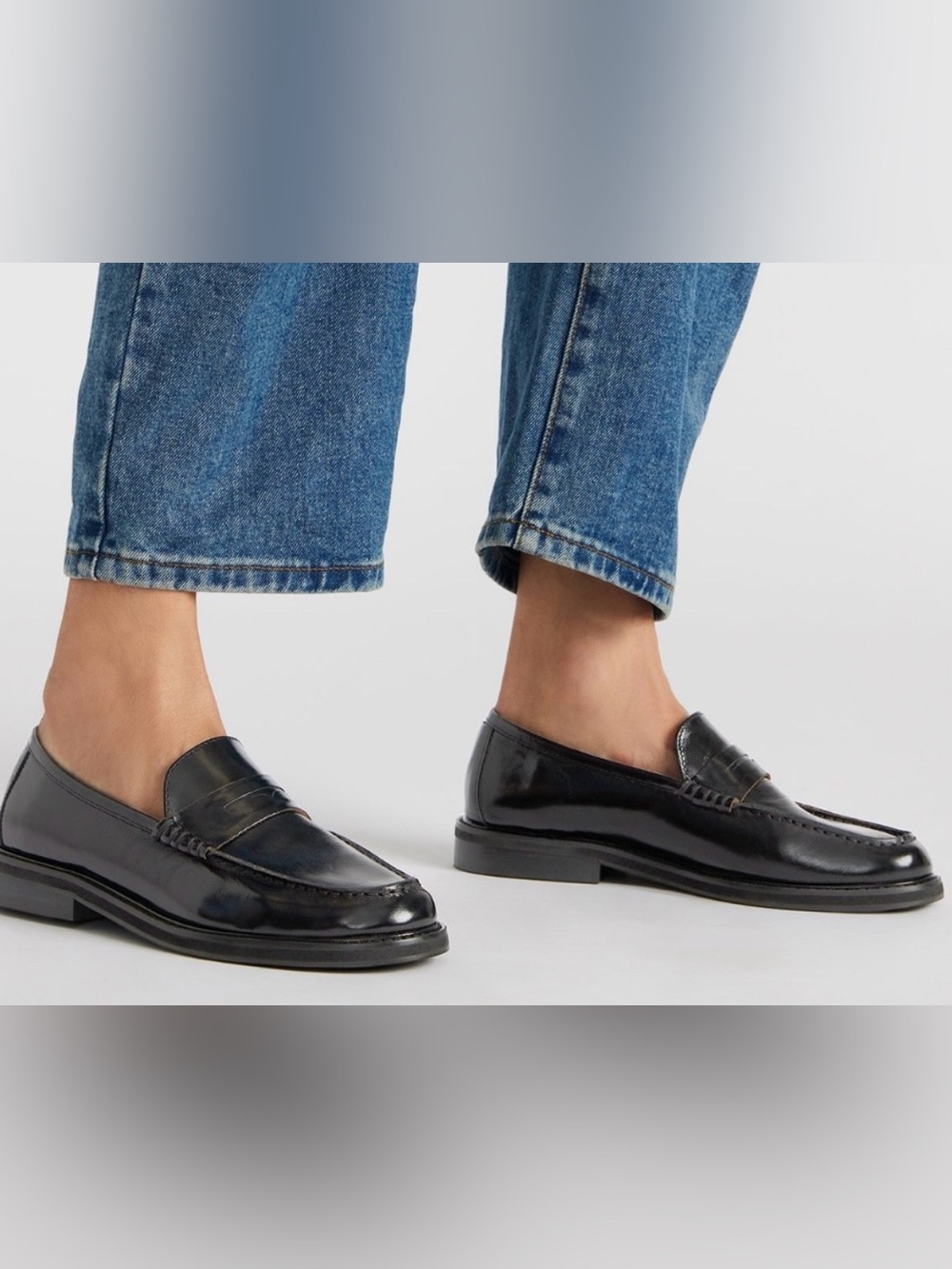 Madden Girl Black Patent Leather Penny Loafers